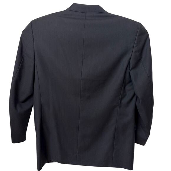 Canali Wool Blazer Men's Size 46R (US) 56R (Italy) Black Sport Coat Jacket - Picture 2 of 7